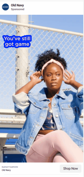 Old Navy Instagram ad