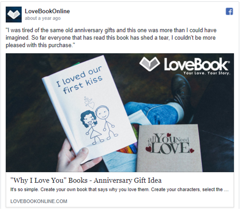 LoveBookOnline anniversary gift ideas