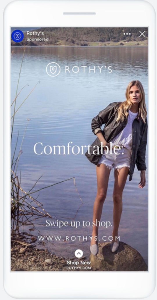 Rothy's "Comfortable" stories ad