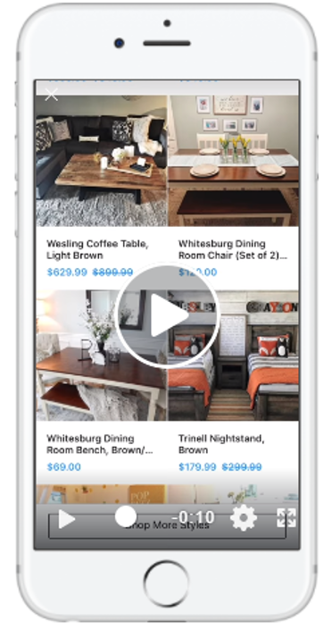 Instant Experience ad furniture