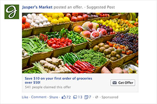 Jasper's Market save $10 on first order of groceries over $100 offer