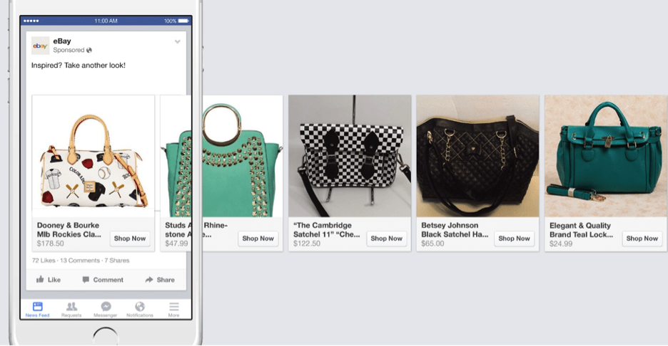 eBay dynamic ad handbags and purses