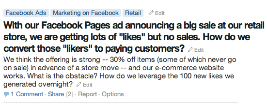 Quora Facebook Ads Question