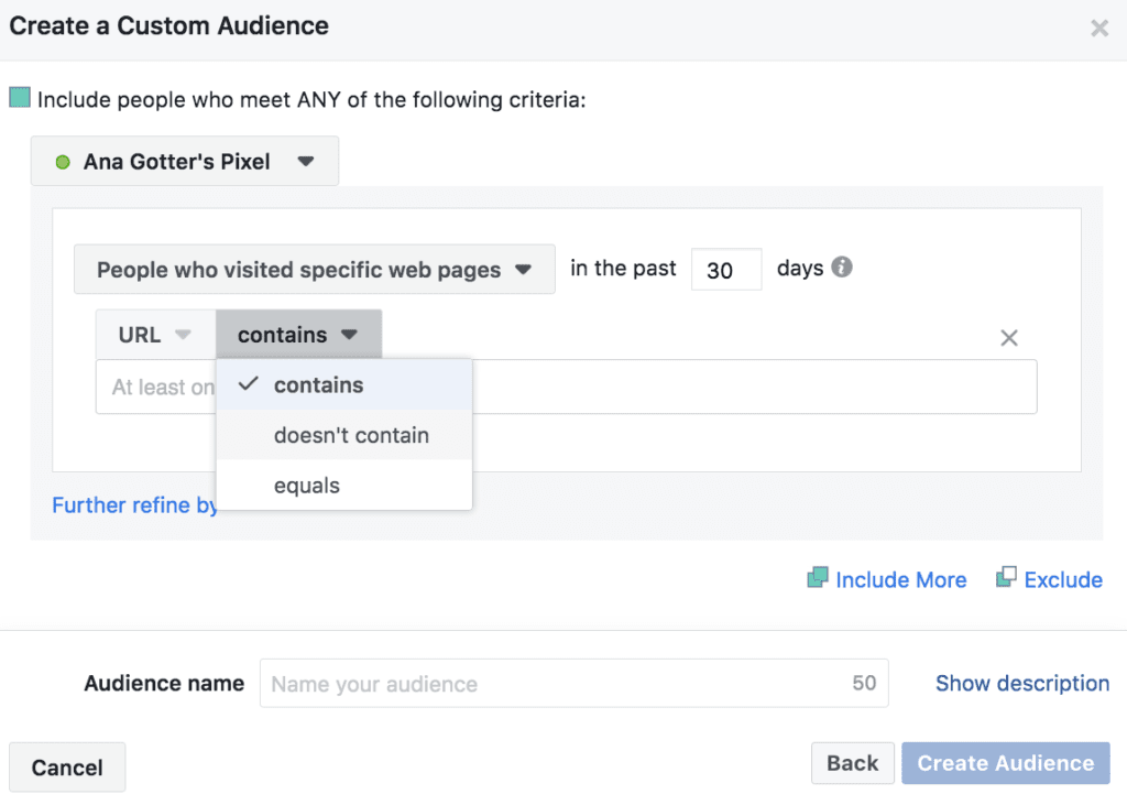 Facebook Ad remarketing based on site activity