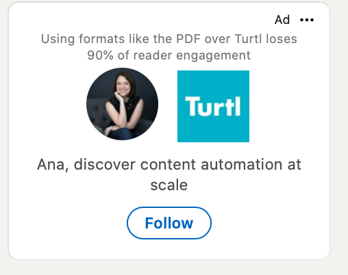 LinkedIn follower ad format