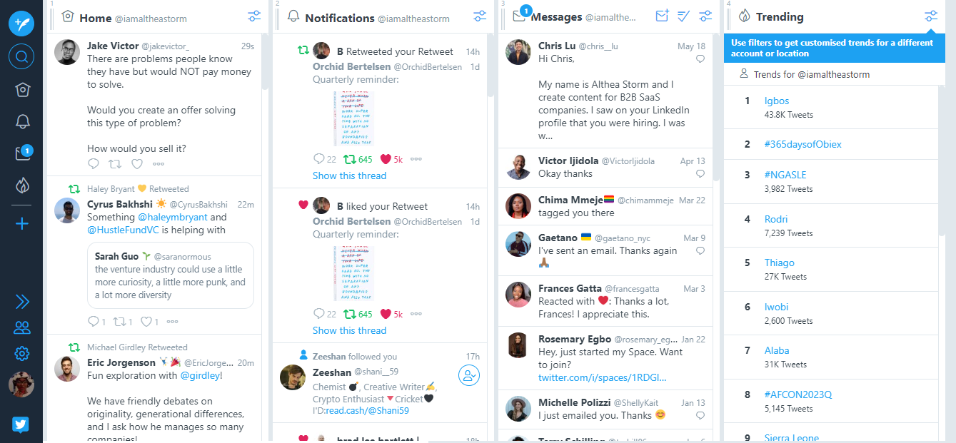Social media management tool #11: TweetDeck