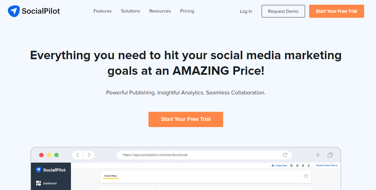 Social media management tool #3: Social Pilot