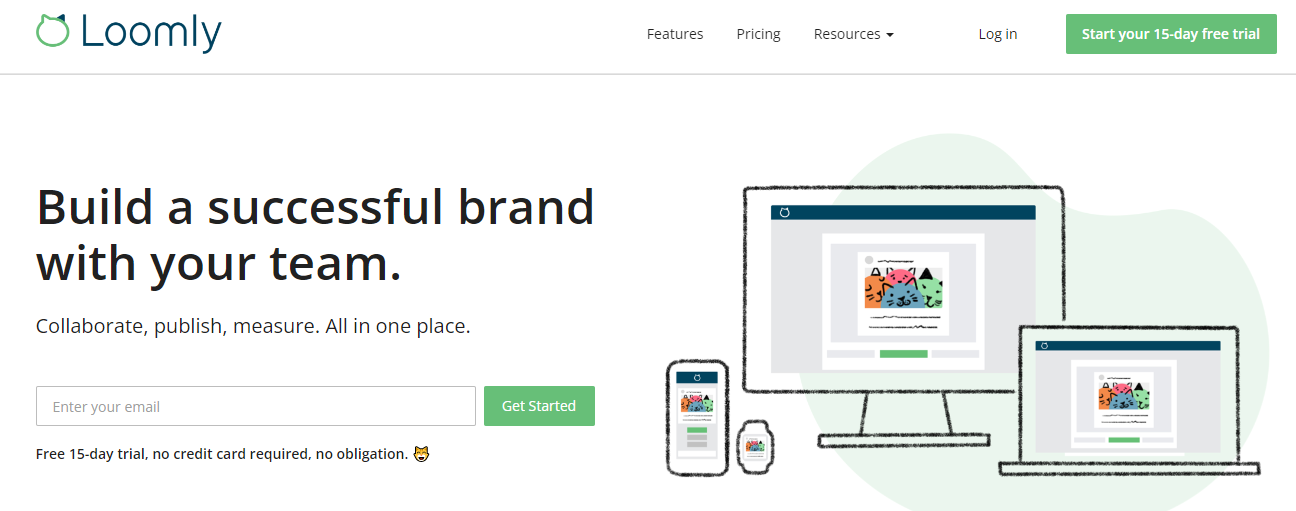 Social media management tool #5: Loomly